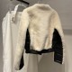 Balenciaga Leather And Fur Bomber Jacket