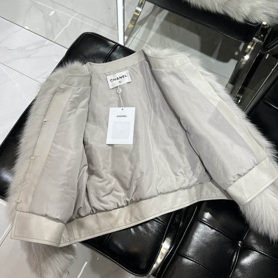 Chanel Fox Fur Bomber Jacket