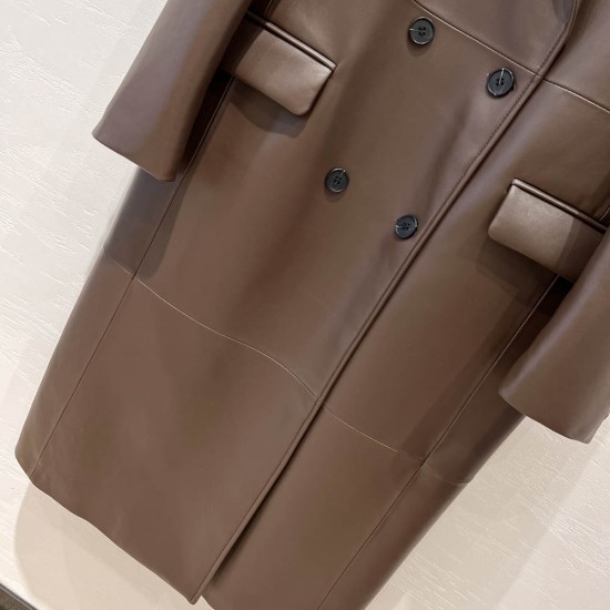 Balenciaga Leather Trench Coat