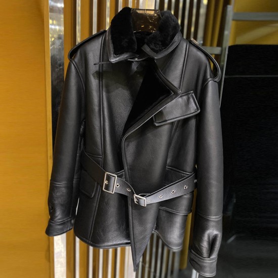 Loewe Leather And Fur Jacket
