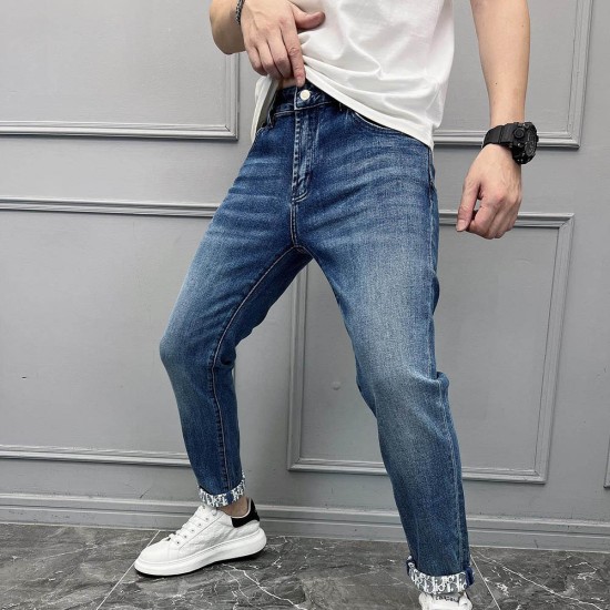 Dior Selvedge Long Slim Fit Jeans In Cotton Denim