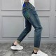 LV Selvedge Long Slim Fit Jeans In Cotton Denim