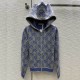 Dior Jacquard Hooded Cardigan With CF Zipper