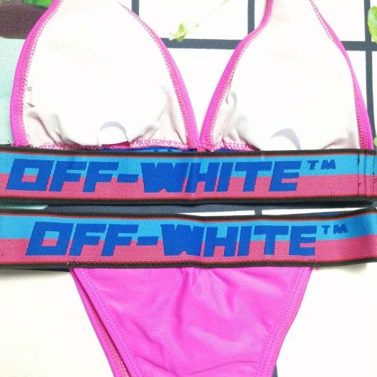 OFF White Split Swimsuit
