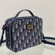 Dior 30 Montaigne Box Bag In Multicolor Dior Oblique Jacquard 19.5cm