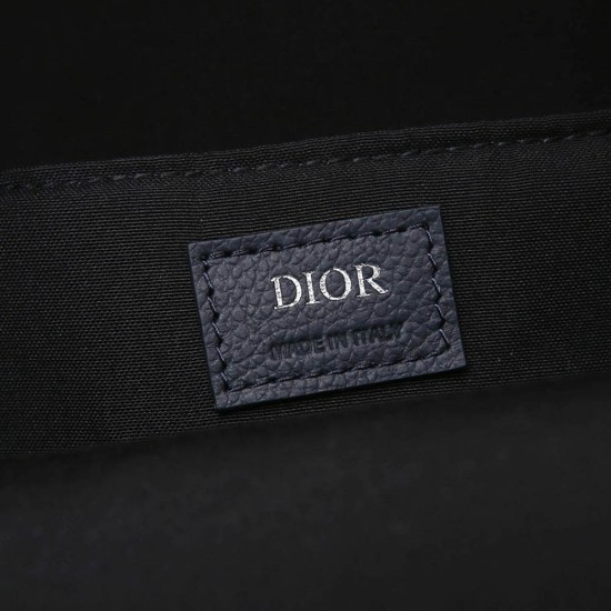 Dior Rider Backpack In Grained Calfskin With Dior Print 30cm