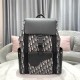 Dior Backpack In Dior Oblique Jacquard And Grained Calfskin 32cm
