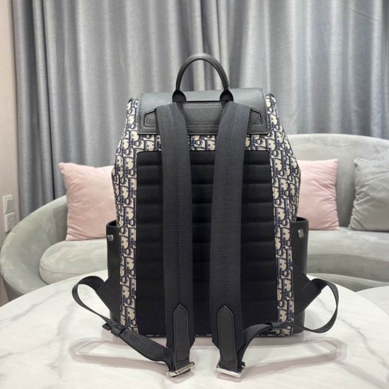 Dior Backpack In Dior Oblique Jacquard And Grained Calfskin 32cm