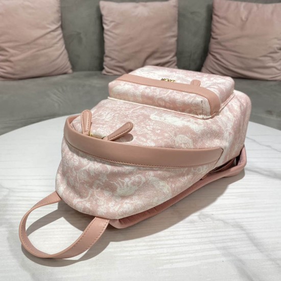 Dior Backpack In Cotton Canvas With Toile De Jouy Print 21.5cm 29cm