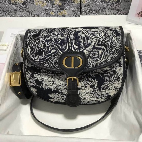 Dior Bobby Bag In Dior Toile De Jouy Embroidery 22cm