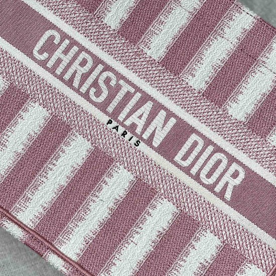 Dior Book Tote In Vertical Stripe Embroidery 2 Colors 36.5cm 41.5cm