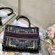 Dior Book Tote Leather Embroidery Rivet 36.5cm 41.5cm