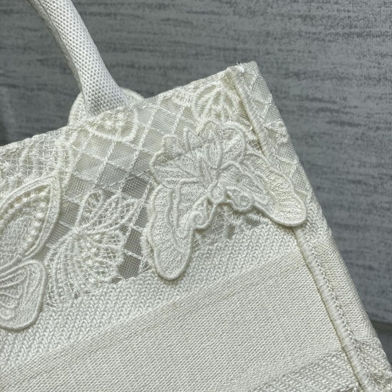 Dior Book Tote In Butterfly Embroidery with 3D Macramé Effect 26cm 36cm 2 Colors