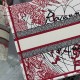 Dior Book Tote Red White D-Royaume d'Amour Embroidery 36.5cm 41.5cm