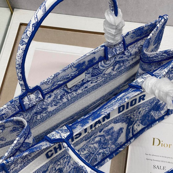 Dior Book Tote In Transparent Canvas With Fluorescent Toile De Jouy 3 Colors 36.5cm 41.5cm