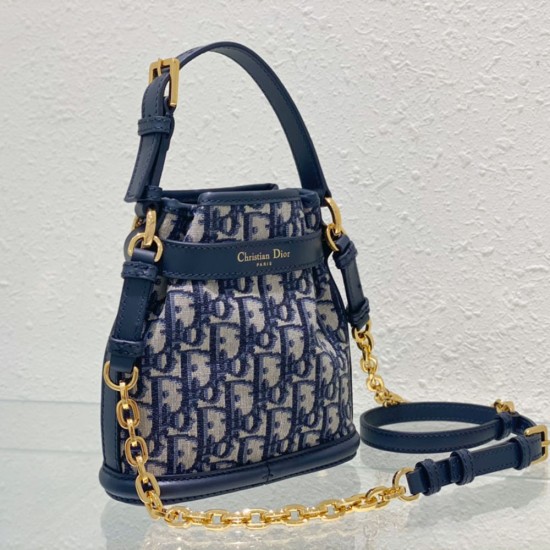 Dior Cest Dior Bag In Blue Dior Oblique Jacquard 17cm 24cm