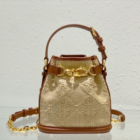 Dior Cest Dior Bag In Natural Cannage Raffia 17cm 24cm