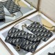 Dior Saddle Wallet In Dior Oblique Jacquard 19cm