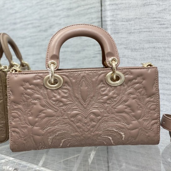 Dior Medium Lady D-Joy Bag In Embossed Calfskin 26cm 3 Colors