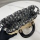 Dior Lady D-Joy Micro Bag In Natural Wicker And Blue Dior Oblique Jacquard 16cm 26cm