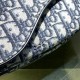 Dior Saddle Bag Belt Bag In Bicolor Dior Oblique Jacquard 19cm
