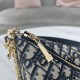 Dior Club Bag In Blue Dior Oblique Jacquard 27cm
