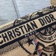 Dior Small Diorcamp Bag In Jute Canvas Embroidery With Dior Union Motif 23cm