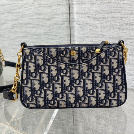 Dior Hobo Avenue Bag In Dior Oblique Jacquard 21cm