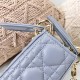 Dior Mini Lady Dior Bag In Cannage Lambskin With Tonal Enamel Signature 2 Colors 17cm