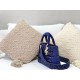 Dior Medium Lady D-Lite Bag In Cannage Embroidery Velvet 3 Colors 24cm