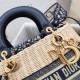 Dior Medium Lady Dior Bag In Natural Wicker and Dior Oblique Jacquard 4 Colors 24cm