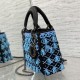 Dior Lady Dior Bag In Satin With Beads 17cm 2 Colors