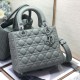 Dior Lady Dior Bag In Ultramatte Cannage Calfskin 3 Colors 17cm 20cm 24cm
