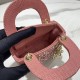 Dior Micro Lady Dior Bag In Square Embroidery Set With Multicolor Strass 12cm