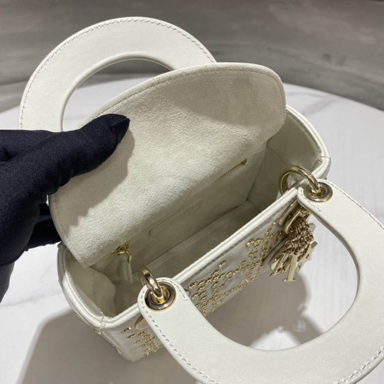 Dior Lady Dior Bag In Cannage Lambskin With Star Motif 17cm 20cm
