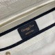Dior Medium Lady D-Lite Bag In Cannage Woolen Fabric Signature Front 24cm