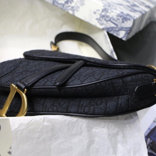 Dior Saddle Bag In Dior Oblique Jacquard 2 Colors 21cm 25.5cm