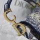 Dior Saddle Bag Beige Around The World Embroidery 25.5cm