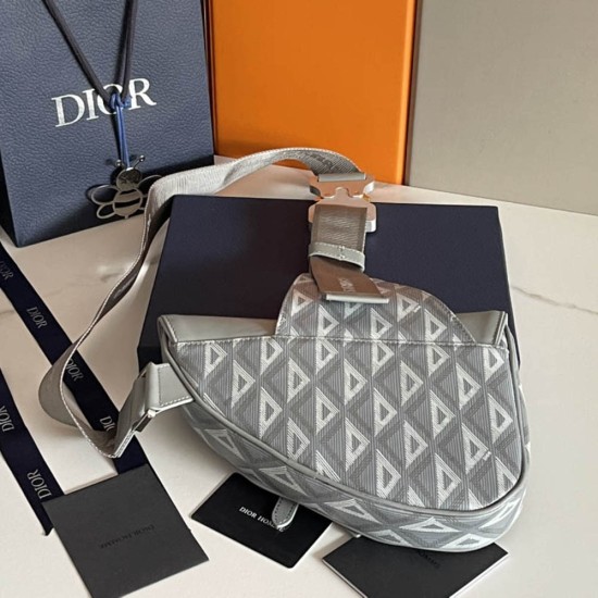 Dior Saddle Bag In CD Diamond Canvas And Smooth Calfskin 2 Colors 26cm
