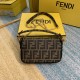 Fendi Iconic Mini Baguette Bag in Brown FF Canvas 
