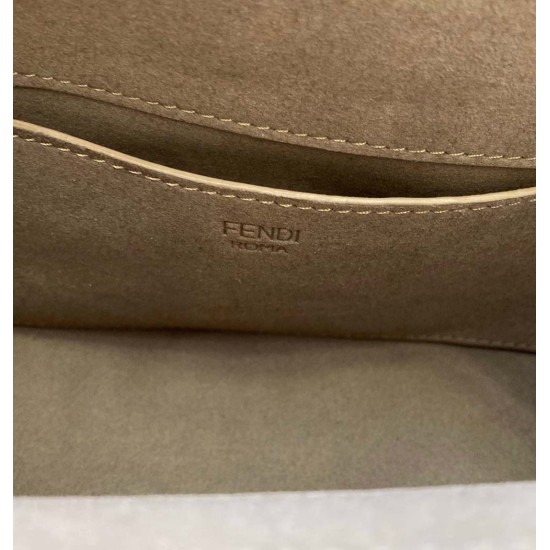 Fendi Iconic Medium Baguette Chain Midi Bag in FF Fabric 6 Colors