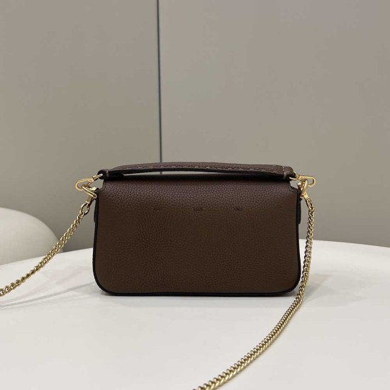 Fendi Mini Baguette Bag in Full Grain Leather 3 Colors