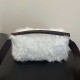 Fendi Iconic Medium Baguette Bag in Canvas and Lamb FUR 