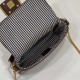 Fendi Mini Baguette Bag in Houndstooth Wool And Calfskin with Dove FF 2 Colors