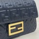 Fendi Iconic Medium Baguette Chain Midi Bag in Nappa Embossed FF Leather 5 Colors