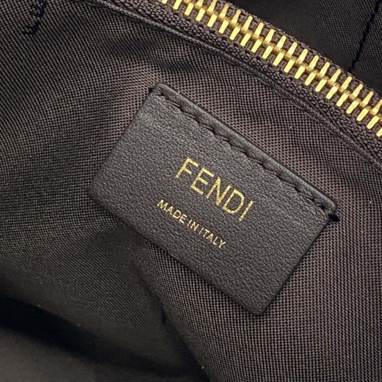 Fendi By The Way Vichy lattice Calfskin Leather Boston Bag 3 Colors