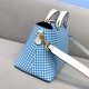 Fendi By The Way Vichy lattice Calfskin Leather Boston Bag 3 Colors