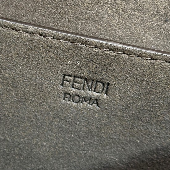 Fendi C’mon Small Brown FF Jacquard Fabric