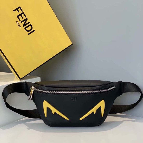 Fendi Belt Bag in Calfskin Leather with Bugs Eye