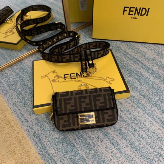 Fendi Nano Belt Bag in Canvas with FF Pattern